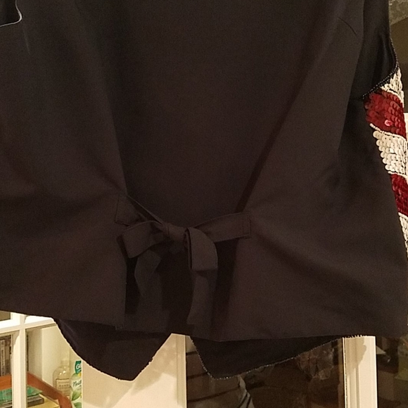 Ladies patriotic sequined vest, size M - Picture 3 of 3